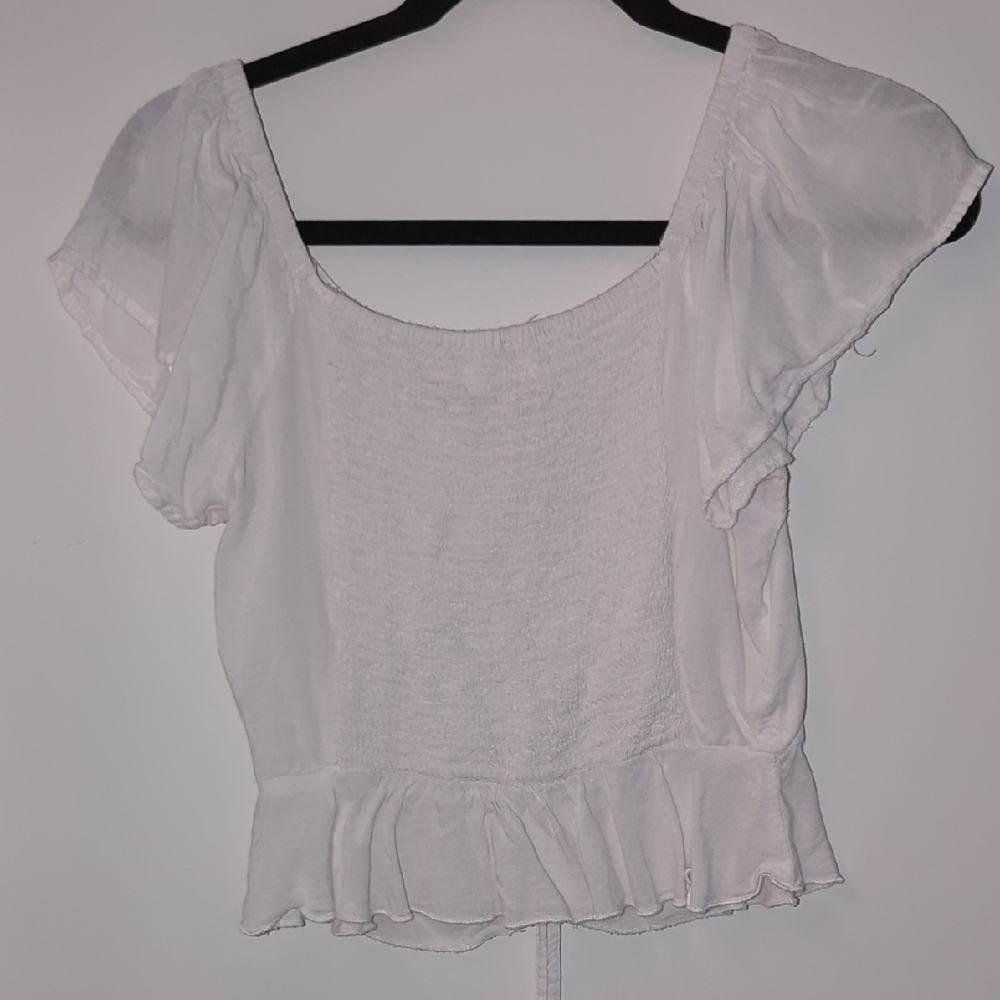 White Ruched Top - Picture 2 of 3